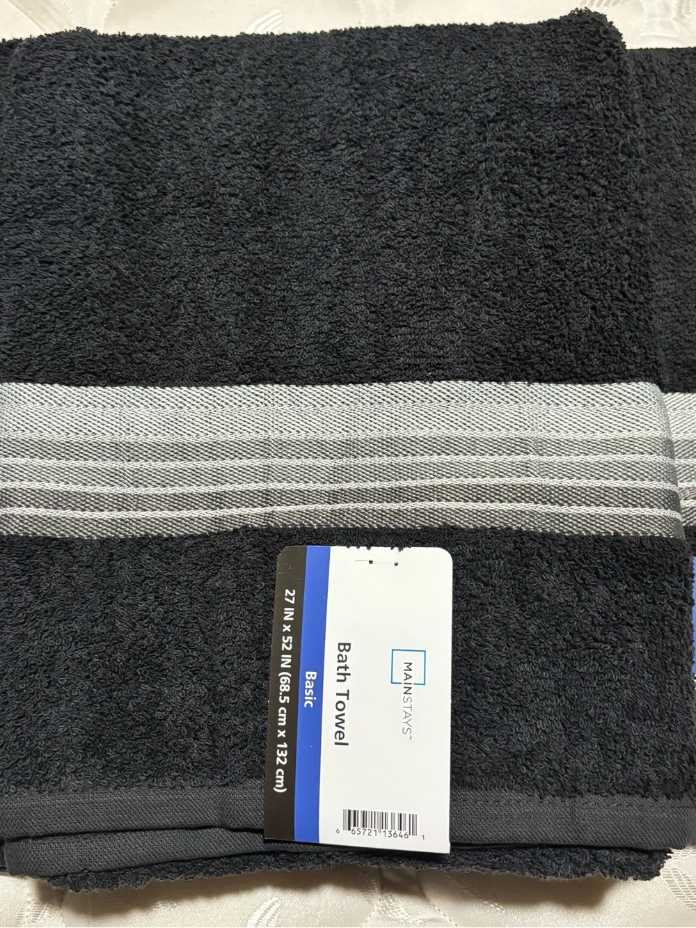 3- MAINSTAYS Bath Towels, Large 27 IN x 52 IN (68.5 cm x 132 cm) BNWT